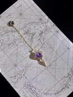 Starrybead Multi-Crystal Pendulum - Citrine, Blue Moonstone & Strawberry Quartz Healing Dowsing Pendulum for Intuition, Calm, Clarity & Abundance