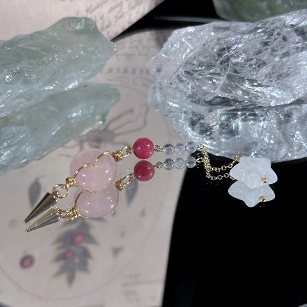 Starrybead Natural Stone & Crystal Pendulum - for Intuition, Calm, Grounding & Energy Cleansing