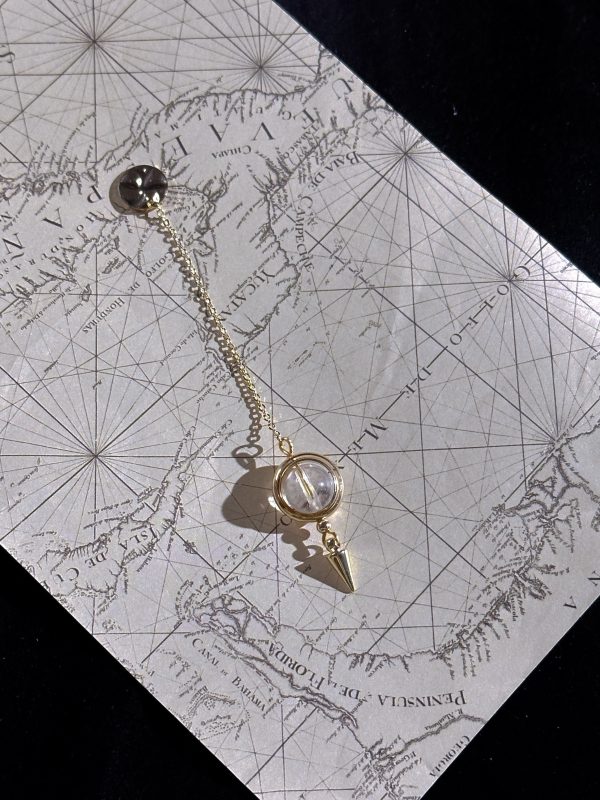 Starrybead Multi-Crystal Pendulum - Citrine, Blue Moonstone & Strawberry Quartz Healing Dowsing Pendulum for Intuition, Calm, Clarity & Abundance