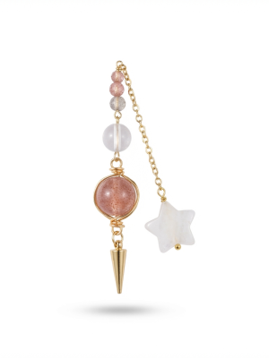 Starrybead Natural Stone & Crystal Pendulum - for Intuition, Calm, Grounding & Energy Cleansing