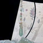 Starrybead Crystal Pendulum Necklace - Rose Quartz or Green Fluorite Healing Dowsing Pendulum for Love, Clarity, Calm & Energy Cleansing