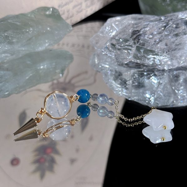 Starrybead Natural Stone & Crystal Pendulum - for Intuition, Calm, Grounding & Energy Cleansing