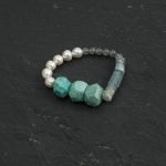 Oceanic Tranquility: Amazonite, Grey Moonstone & Pearl Energy Bracelet
