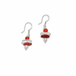 Rooted Vitality: Natural Red Agate, Clear Quartz & Pearl Healing Earrings