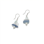 Oceanic Serenity: Aquamarine, Kyanite & Seed Pearl Healing Earrings
