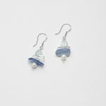 Oceanic Serenity: Aquamarine, Kyanite & Seed Pearl Healing Earrings