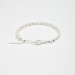 Luminous Purity: 5A Aurora Freshwater Pearl & Sterling Silver Healing Bracelet