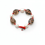 Grounding Grace: Smoky Quartz Drops & Natural Pearl Protection Bracelet