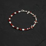 Oceanic Vitality: Natural Red Sea Bamboo & Multi-Shape Baroque Pearl Healing Necklace