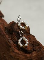 Radiant Prosperity: Natural Citrine & Freshwater Seed Pearl Healing Earrings