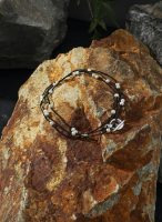 Midnight Clarity: Freshwater Pearl & Hand-Woven Cord Long Necklace