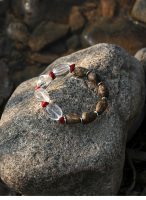 Zen Clarity: Premium Agarwood, Freeform Clear Quartz & S925 Silver Healing Bracelet