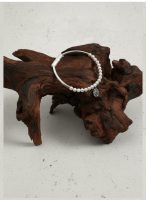 Moonlit Harmony: Natural Seed Pearl & S925 Silver Curved Tube Bracelet