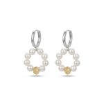 Radiant Prosperity: Natural Citrine & Freshwater Seed Pearl Healing Earrings