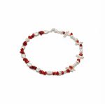 Oceanic Vitality: Natural Red Sea Bamboo & Multi-Shape Baroque Pearl Healing Necklace