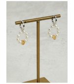 Radiant Prosperity: Natural Citrine & Freshwater Seed Pearl Healing Earrings