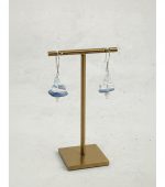 Oceanic Serenity: Aquamarine, Kyanite & Seed Pearl Healing Earrings