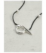 Midnight Clarity: Freshwater Pearl & Hand-Woven Cord Long Necklace