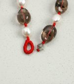 Grounding Grace: Smoky Quartz Drops & Natural Pearl Protection Bracelet