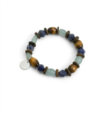 Tranquil Wisdom: Aquamarine, Sodalite & Premium Agarwood Energy Bracelet
