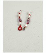 Intuitive Wisdom: Freeform Amethyst & Natural Pearl Red String Protection Bracelet