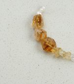 Radiant Prosperity: Brazilian Citrine, Amethyst & Baroque Pearl Healing Bracelet