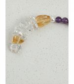 Radiant Prosperity: Brazilian Citrine, Amethyst & Clear Quartz Energy Bracelet