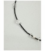Protective Clarity: Faceted Black Tourmaline, Clear Quartz & Natural Pearl Long Necklace