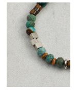 Earthbound Courage: Natural Turquoise, Tiger Eye & Thai Silver Protection Bracelet