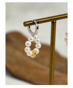 Radiant Prosperity: Natural Citrine & Freshwater Seed Pearl Healing Earrings