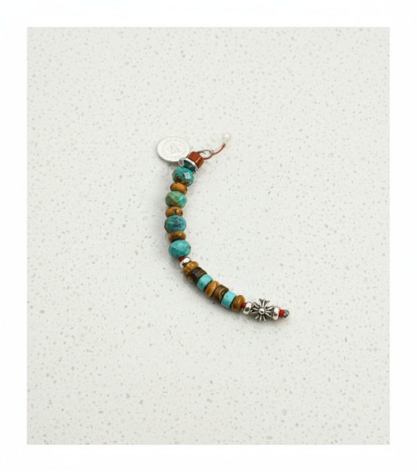 Earthbound Guardian: Yellow Tiger’s Eye, Turquoise & S925 Silver Adjustable Healing Bracelet