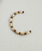 Grounded Radiance: Beige Trochus Shell & Golden Tiger Eye Protection Bracelet
