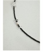 Protective Clarity: Faceted Black Tourmaline, Clear Quartz & Natural Pearl Long Necklace