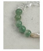 Grounding Harmony: Green Aventurine, Black Agate & Baroque Pearl Healing Bracelet