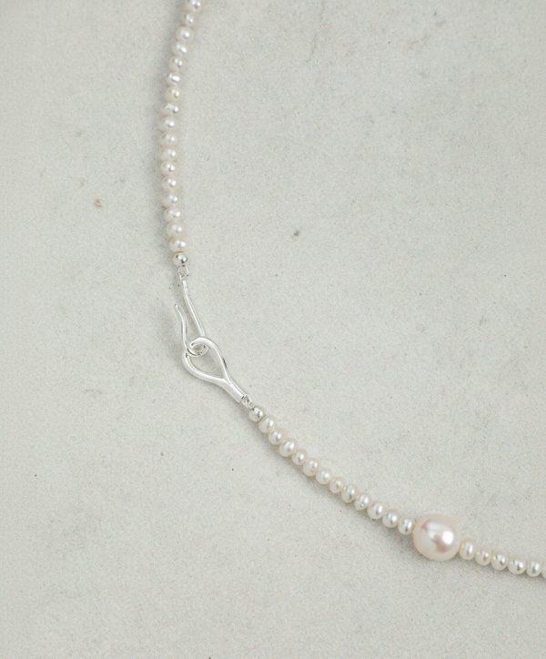 Luminous Purity: Natural Freshwater Seed Pearl & S925 Silver Long Necklace