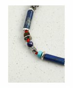 Celestial Truth: Lapis Lazuli, Turquoise & Silver Protective Red String Bracelet