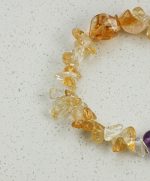 Radiant Prosperity: Brazilian Citrine, Amethyst & Baroque Pearl Healing Bracelet
