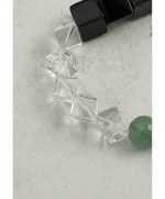 Grounding Harmony: Green Aventurine, Black Agate & Baroque Pearl Healing Bracelet