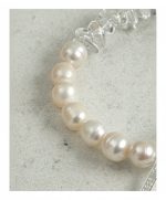 Ethereal Clarity: Green Quartz, Crushed Ice Crystal & Freshwater Pearl Healing Bracelet