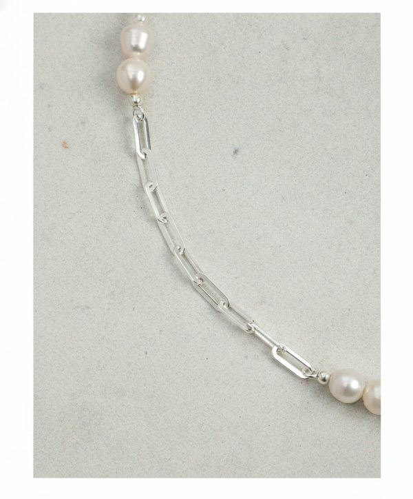 Luminous Purity: Natural Freshwater Seed Pearl & S925 Silver Long Necklace