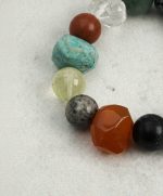 Universal Harmony: Raw Crystal & Multi-Gem "Treasure" Chakra Bracelet