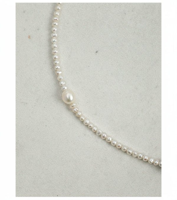 Luminous Purity: Natural Freshwater Seed Pearl & S925 Silver Long Necklace