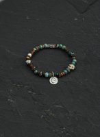 Earthbound Courage: Natural Turquoise, Tiger Eye & Thai Silver Protection Bracelet