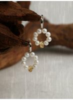 Radiant Prosperity: Natural Citrine & Freshwater Seed Pearl Healing Earrings