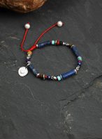 Celestial Truth: Lapis Lazuli, Turquoise & Silver Protective Red String Bracelet