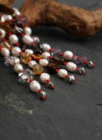 Grounding Grace: Smoky Quartz Drops & Natural Pearl Protection Bracelet