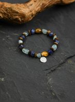 Tranquil Wisdom: Aquamarine, Sodalite & Premium Agarwood Energy Bracelet