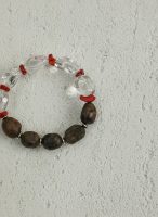 Zen Clarity: Premium Agarwood, Freeform Clear Quartz & S925 Silver Healing Bracelet