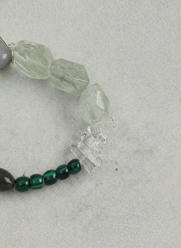 Verdant Awakening: Prasiolite, Malachite & Moss Agate Healing Bracelet
