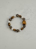 Grounded Radiance: Tiger’s Eye, Smoky Quartz & Pearl Protection Bracelet